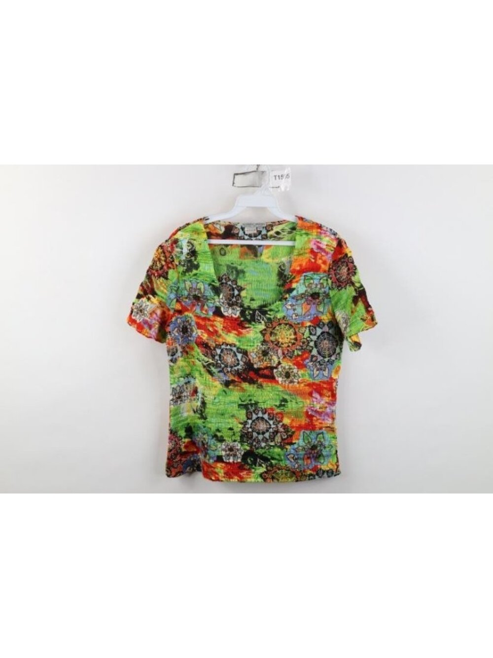Vintage 90s Y2K Babydoll Fairy Knit T-Shirt Womens Size L Psychedelic Flower